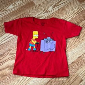 Boy's Short Sleeve Shirt - The Simpsons - Size 4/5 (XS)